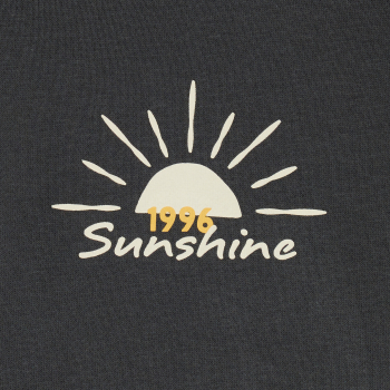 سويت شيرت رمادي غامق للأولاد بغطاء للرأس بنقشة من الأمام والظهر